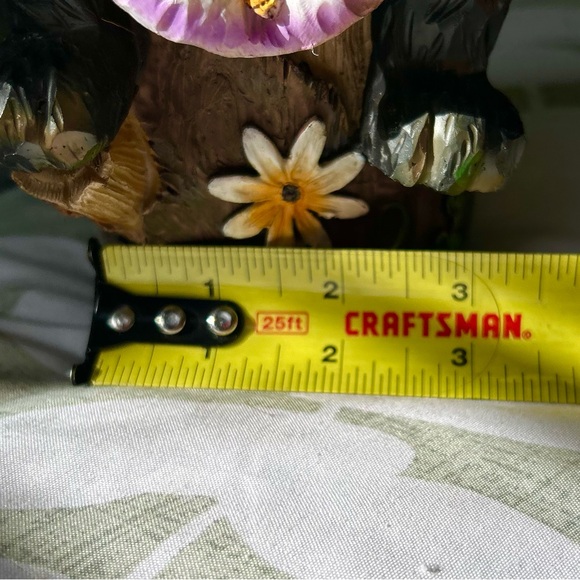 Bear Playing Floral Instrument Whimsical Cottagecore Cabin Cute Decor Accent - Picture 9 of 9